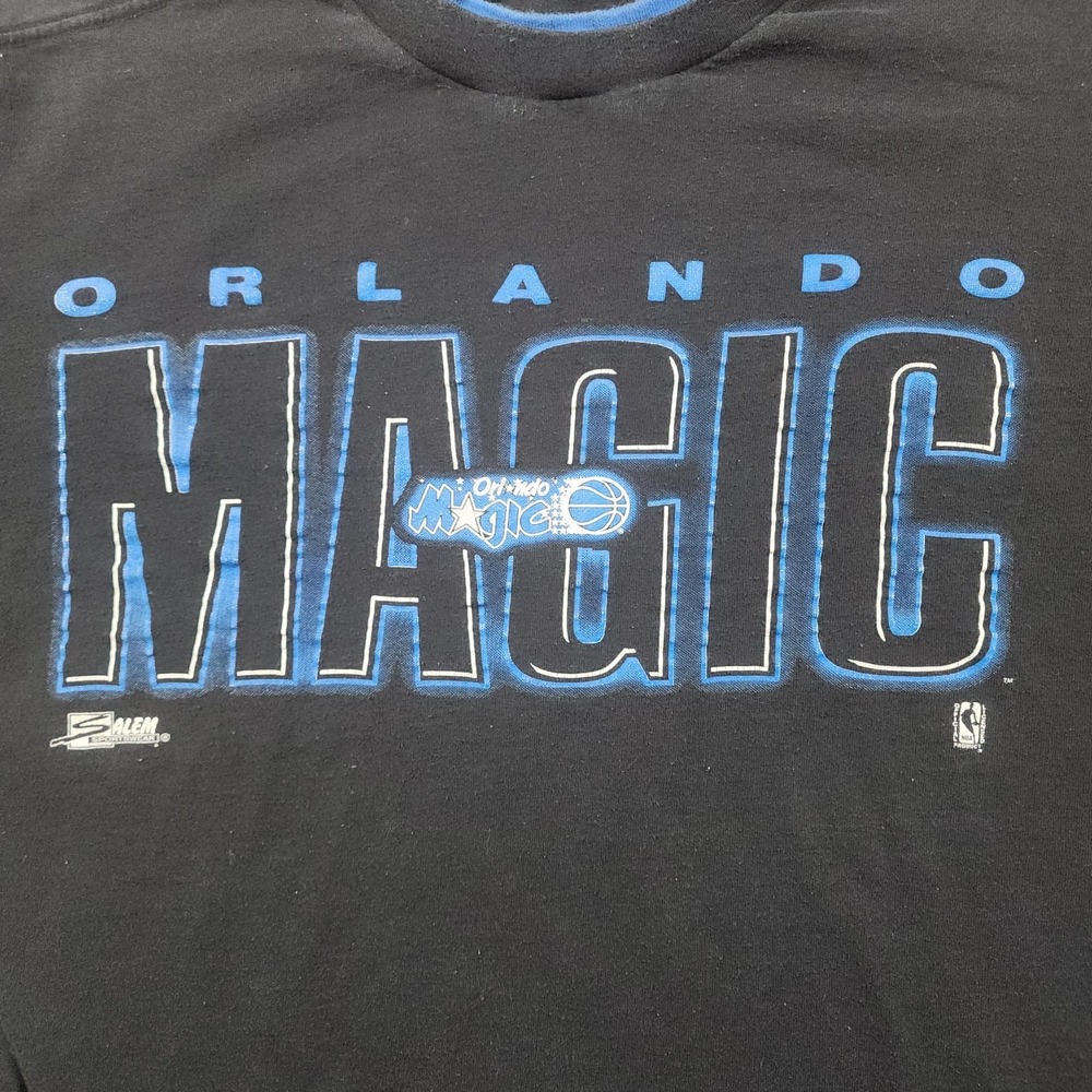 VINTAGE Orlando Magic Shirt Mens XL Black NBA Basketball Salem Sports USA 90s - Picture 3 of 13